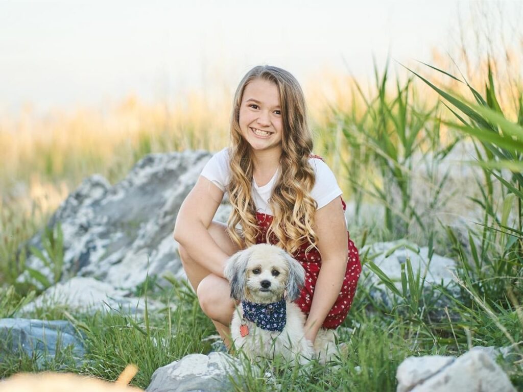 Havanese Dog with Girl